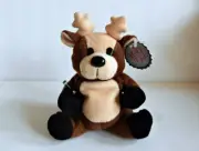 1998 Collectible Coca Cola Bean Bag Plush Reindeer with Coca Cola Bottle #0152