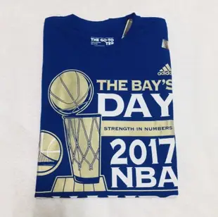 Adidas 短袖T恤 NBA金州勇士隊 2017 冠軍短T  限量版 值得珍藏