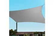Instahut Shade Sail 3x3m Square 280GSM 98% Grey Shade Cloth