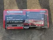 Sidchrome 60 Piece Metric/AF 1/4″ 1/2″ Drive Socket Spanner Set (Pick Up Only)