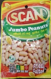Scan Jumbo Peanuts Snacks Fried And Salted Hot Spicy 80g Sri Lanka Free shipping