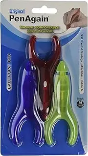 PenAgain 3 Pack Pens RED BLUE GREEN or NEON GREEN (00063)
