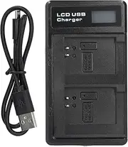 Portable Camera Battery Charger with LCD Display for NB 13L USB Camera Dual Charger