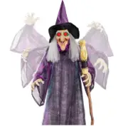 NNEOBA Voice-Activated Glowing Witch Ghost Halloween Decor