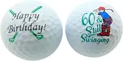 Westmon Works 60th Birthday Sixty & Still Swinging Set of 2 Golf Ball Golfer Gift Pack
