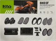 Boss BHD3F 6.5" Speakers + 4-Channel Amplifier Package for 1998+ Harley CycleNEW