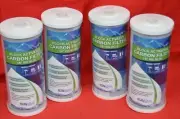 RonAqua 10" Big Blue CTO GAC Whole House Water Filter 4.5” x 10” Cartridges (4)