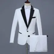 Men's Spring Studio Suits Singer Stage Performance Suits Host Dress Coat+pants