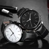 在飛比找蝦皮購物優惠-Wlisth 男士指針模擬石英手錶時尚配飾 PU 皮革錶帶防