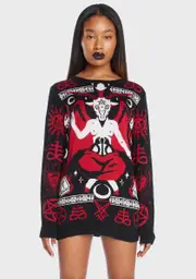 [Too Fast] Baphoclaus Satanic Xmas Sweater