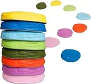 alldoro 60800 Soft Balancing Stones, 8 Stepping Stones Made of Flexible Foam for Children from 3 Years, Each 18 x 15 cm, Multi-Coloured