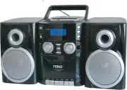 Portable CD Player Boombox with AM/FM Stereo Radio Cassette Player/Recorder, AUX