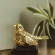 Decorative Chirp Paper Weight - Cast Brass Antique Finished Bird, Maitland Smith