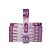 flute Wardrobe Fragrance Violet Long Dhoop Sticks- 12 Boxes Set 12 boxes set