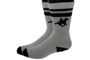 U.S. Polo Assn. Livergy Mens Crew Socks - White/Navy - 1 Pack of 3 Pairs