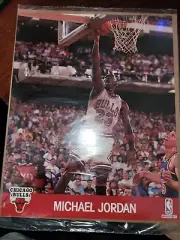 NBA Hoops Michael Jordan 23 Slam Dunk Action Shot Photo Picture Poster