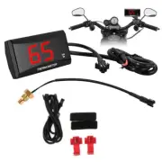 Digital Motorcycle Cooling Water Temperature Display Thermometer Sensor Red LCD