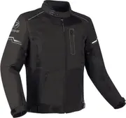 Bering Astro waterproof Textile Motorcycle Jacket, black-grey, Size L for Men Black Grey