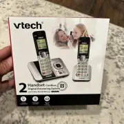DECT 6 Cordless Phone 2 Handsets Caller ID Wait Answering Speaker Mobile Home