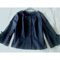 在飛比找蝦皮購物優惠-日本大牌MS Gracy黑色系蝴蝶結名媛小香風外套