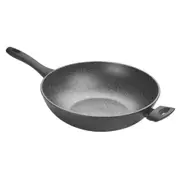 Pyrolux Pyrostone 32cm Stoneware Non-Stick Open Wok/Stir Fry Cooking Pan Black