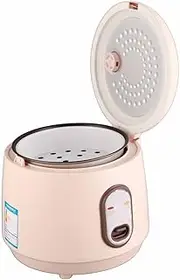 Mini Rice Cooker, Intelligent Portable Multifunctional Nonstick Plastic Electric Rice Cooker with 2L Inner Liner for Travel (White)