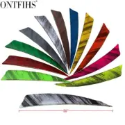 24 Pcs 5'' Shield Archery Plumage Ink Painting Arrow Feathers Fletching