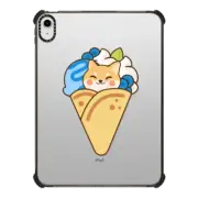iPad 10.9-inch (10th gen) iPad Impact Case Cute Shiba Inu Crepe Waffle with Blueberry Ice Cream - Kawaii Dog Anime Puppy with Sweet Food & Fruit