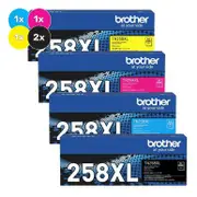 Brother TN258XL Bundle Pack - contains [2 x Black, 1 x Cyan, Magenta, Yellow]