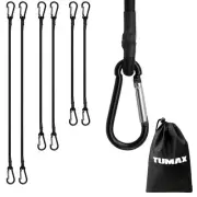 Bungee Cords with Carabiner Hooks, 6 Pack Heavy Duty Long Carabiner Rubber Bu...