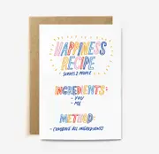 Happiness Recipe (large card)