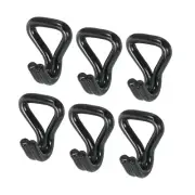 Ratchet Double J Strap Hook Load 3306 Lbs for 1" Strap 6pcs Plastic Coating