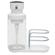 KitchenAid 12oz 19cm Soap Pump Sink Caddy Sponge Storage Organiser Rack White