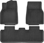 Compatible With Tesla Model Y Launch 2025 Juniper 2025 TPE Floor Mats Cargo Liner Trunk Mats Floor Liner Backrest Mats(Black)