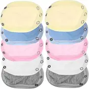Gogogmee Cotton Bodysuit Extender Set 10pcs Jumpsuits Extenders for Boys Girls Toddler Snap Soft Breathable Extra Warmth