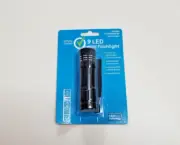 Simply Done, 9LED Mini Flashlight, Water Resistant, Lightweight Aluminum Body.