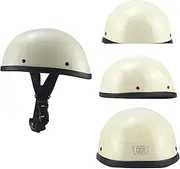 DOT Approved Retro German Motorcycle Half Hel-Met Beanie Skull Cap,Adult Open-Face Scooter Moped Hel-Met Vintage Lightweight Style Baseball Cap
