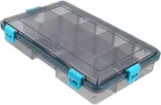 DECOMELODY Fishing Tackle Storage Case with Compartments Durable Fishing Gadget Box for Organizing Bait Hooks and Accessories
