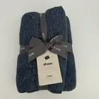 West Elm X Stitch King Pillow Sham Cotton Cloud Jersey Framed Arc Blue Coastal