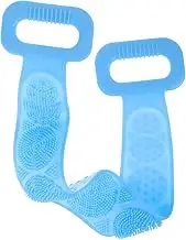 HONITANO Silicone Back Scrubber Bath Towel Dual Sided Exfoliating Massage Brush for Healthy Skin Blue Durable Design Promotes for Daily Use