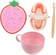Totority Child Tooth Care Kit Dentures Cleaning Play Set Kit Oral Care Tools for Boys and Girls Toddlers