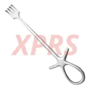 Set of 5 Murphy Hook Retractors, Blunt 4-Prongs, Ring Handles, 7.5", Premium