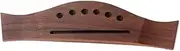 HAMPPLIES 6 Strings Fishtail Shaped Rosewood Acoustic Guitar Bridge Replacement Parts String Center Easy Installation for Folk Guitars