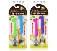 在飛比找樂天市場購物網優惠-EDISON愛迪生 韓國 長頸鹿不銹鋼餐具學習2件組 湯匙+