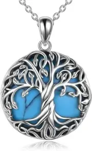 925 Sterling Silver Tree of Life Pendant Necklace Jewelry Gift for Women Girl