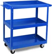 HORUSDY Blue Tool Storage Trolley Steel Cart Mechanic Lockable Wheel