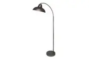 Oxford Modern Scandinavian Curved Arc Metal Standing Floor Lamp - Antique Chrome