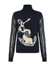 Inlaid pullover S,M Black