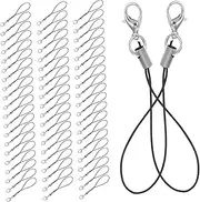Angoily 100pcs Keychain Charm Strap for Phone Id Card USB Flash Drive DIY Charm Cords Lightweight Lanyard for Office Meetings Travel and Holiday Use