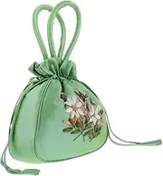 [GALPADA] Floral Embroidered Lady Bag Mini Tote with Zipper Handbags for Women Clutch Bag